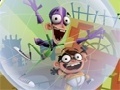 Jeu Fanboy and Chum Chum-running in a bubble