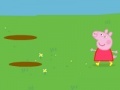 Game Little Pig. Jumping in puddles