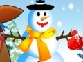 Jeu Pou Girl sculpts snowman