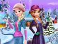 Jeu Elsa and Anna Winter Dress Up