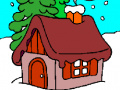 Jeu House in Winter Forest Coloring
