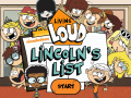 Game The Loud House: Lincolns List  