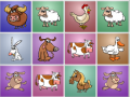 Jeu Farm animals matching puzzles