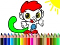 Game Back To School: Monkey Coloring
