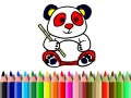 Game Back To School: Panda Coloring