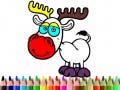 Game Back to School: Deer Coloring Book