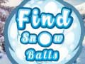 Jeu Find Snow Balls