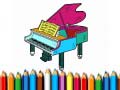 Game Back To School: Piano Coloring Book