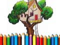 Game Tree House Coloring Book