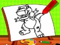Game Easy Kids Coloring Dinosaur