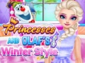 Jeu Princesses And Olaf's Winter Style