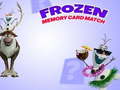 Jeu Frozen Memory Card Match