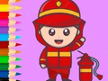 Game Coloring Book: Fireman