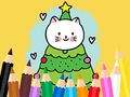 Game Coloring Book: Cats And Christmas Tree