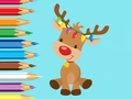 Game Coloring Book: Cute Christmas Reindee