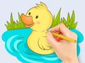Game Coloring Book: Baby Duck Swim