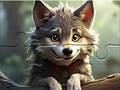 Game Jigsaw Puzzle: Smiling Wolf