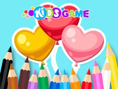 Game Coloring Book: Heart Balloons