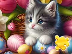Game Jigsaw Puzzle: Easter Cat