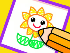 Game Toddler Drawing: Beautiful Flower