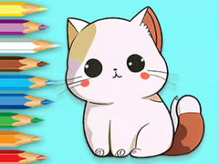 Game Coloring Book: Cute Kitten