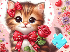 Game Jigsaw Puzzle: Bowknot Cat