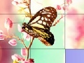 Game Pink butterflies slide puzzle
