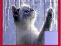 Game Cat and icicles slide puzzle