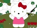 Jeu Hello kitty online coloring page