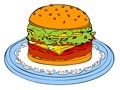 Game Online coloring Hamburger