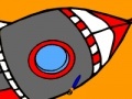 Jeu Flying Space rocket coloring