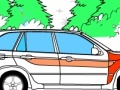 Jeu Kid's coloring: The car on the road