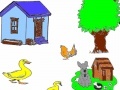 Jeu Dog and farmhouse coloring
