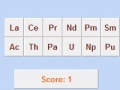 Jeu Periodic table in a minute