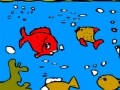 Jeu Big aquarium and colorful fishes coloring