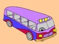 Jeu Modern school bus coloring