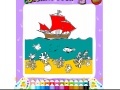Jeu Ship on the sea coloring