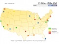 Jeu 25 cities of the USA