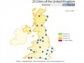 Jeu 25 cities of the United Kingdom