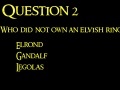 Jeu Lord of The Rings Quiz