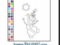 Jeu Coloring: Olaf on the Sun