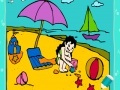 Jeu Little Girl In The Beach Coloring