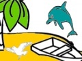 Jeu Tropical island coloring