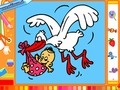 Jeu Stork and baby