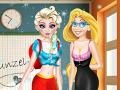 Jeu Elsa and Rapunzel: Highschool Outfit