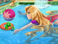 Jeu Rapunzel swimming pool
