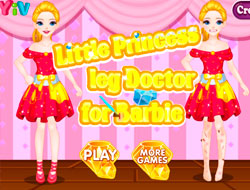 Jeu Petite princesse jambe docteur pour Barbie 