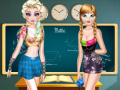 Jeu Elsa And Anna Highschool Fashion