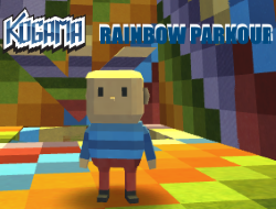 Jeu Parkour arc-en-ciel kogama.