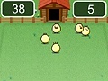 Jeu Corral chickens in a chicken coop